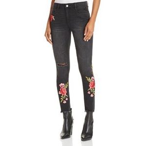 Ban•jara rose embroidered black jeans